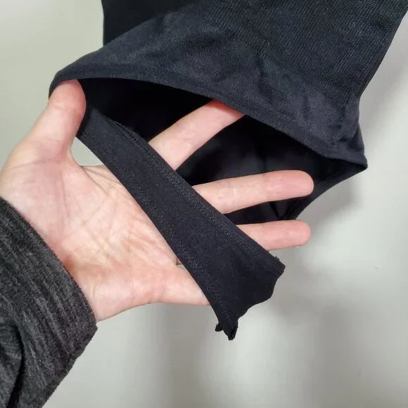 HEYSHAPE HEY SHAPE NWT Square Neck Bodysuit SS One Piece Stretch Black Womens XL - Picture 8 of 12